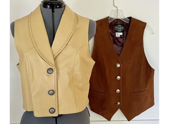 Leather And Suede Western Vests