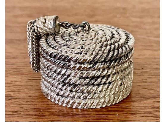 Vintage Janna Sterling For Hall's Rope Pill Box