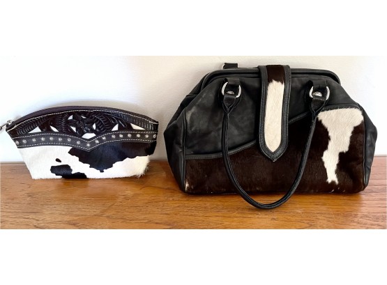 Leather & Hide Handbag And Clutch