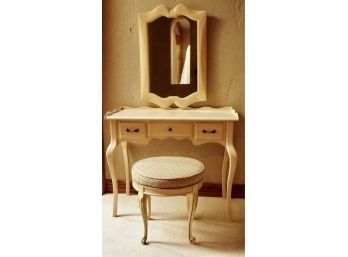 3 Piece Vanity Set, Including Swivel Seat And Mirror