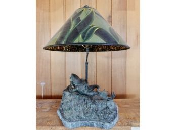 Metal Frog Table Lamp