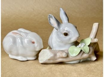 Boehm And Lladro Porcelain Bunnies