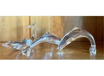 Set Of 3 Baccarat Dolphins