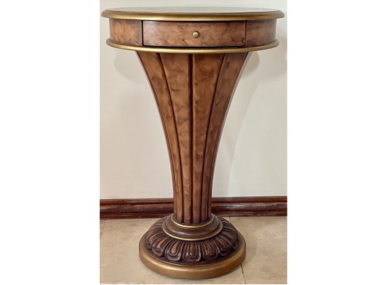 Painted Round Pedestal Table
