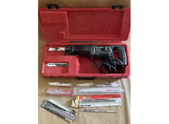 Craftsman Reciprocating Saw With Blades And Carrying Case