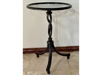 Metal And Glass Pedestal Table