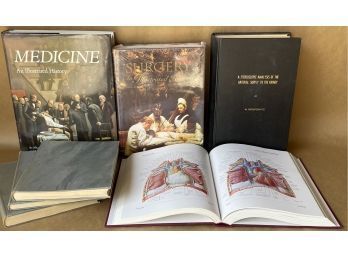 Large Medical Books Including Anatomy