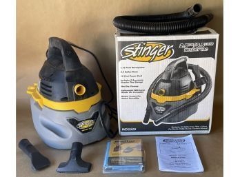 Stinger 2.5 Gallon, 1.75HP Wet/dry Vac With Replacement Filters