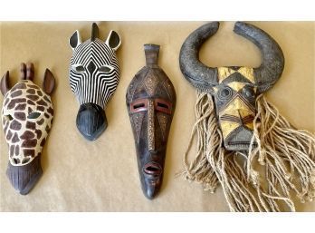 Assorted Masks, One Is Marked Made In Ghana