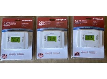 3 New Honeywell Programmable Thermostats