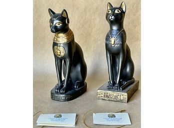 Pair Of Egyptian Cat Figurines By Veronese