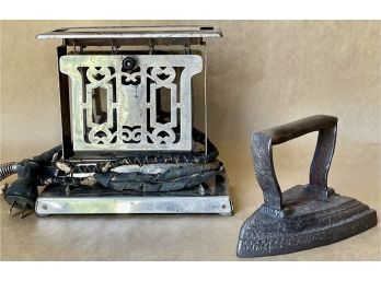 Antique Toaster And Iron