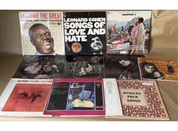 Assorted Vinyl Record LP's Including Woodstock & Leonard Cohen