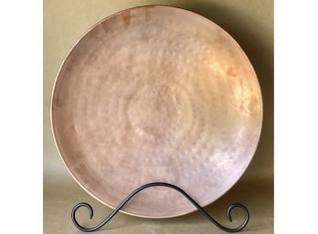 Large Copper Tray On Stand