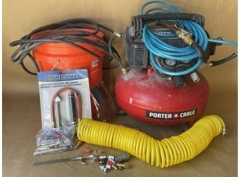 Porter Cable 150 Psi Compressor With Attachments