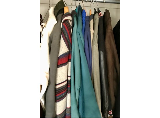 Large Assortment Of Men's Coats & Jackets Including Woolrich, Eddie Bauer, & More
