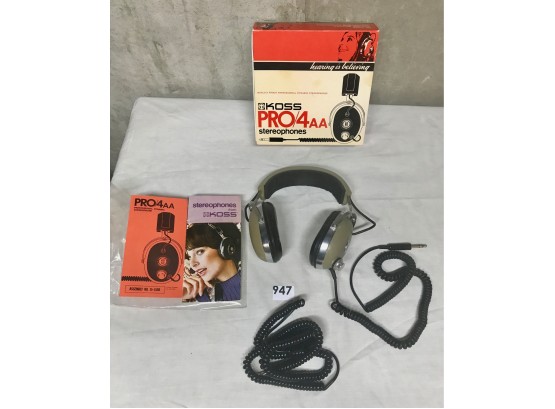 Vintage Koss Pro4AA Headphones W/Original Box