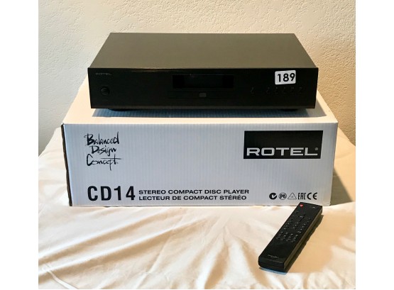 Rotel CD14 Stereo Compact Disc Player W/Box