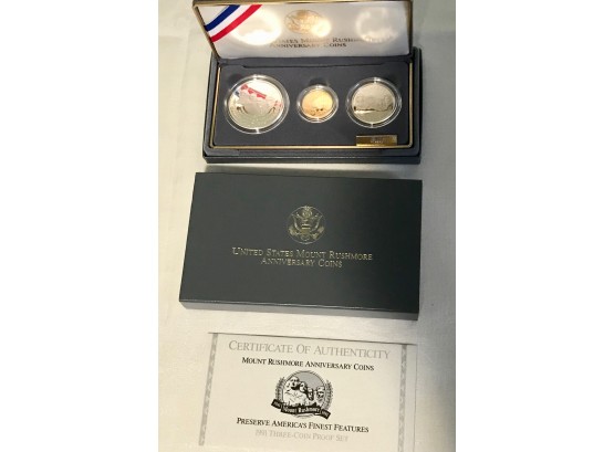 1991 United States Mount Rushmore Three-Coin Proof Set