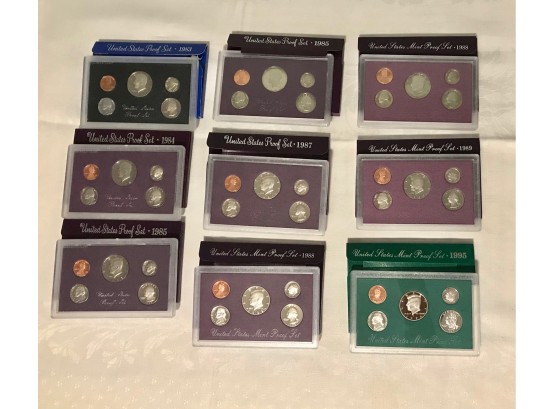 9 US Mint Proof Sets