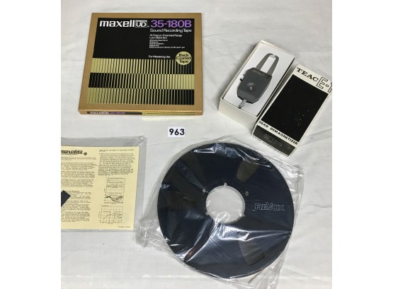 Teac E-1 Tape Demagnetizer & ReVox Tape In A Maxell Box