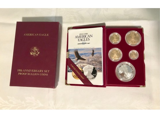 American Eagle 10th Anniversary Set Proof Bullion Coins, 1995