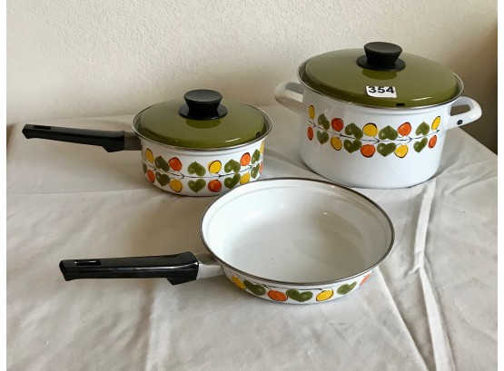 Vintage Austria Email Enamelware Pot & Pans