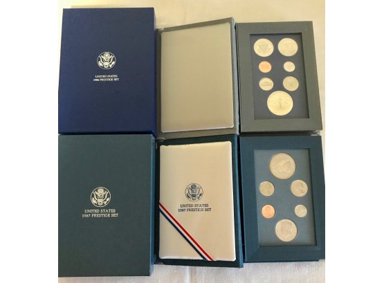1986 And 1987 Prestige Proof Sets
