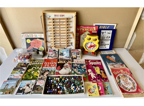 Vintage Comic Books, Marbles, View Master, & More