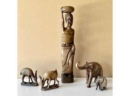 Wood Carved African Figurines