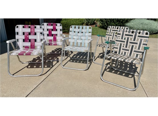 5 Vintage Aluminum Lawn Chairs