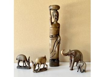Wood Carved African Figurines