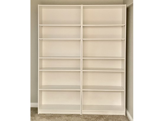 White Bookcases With Adjustable Shelving