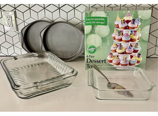Glass Bakeware, Cake Pans, Desert Tower, & More