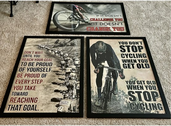 3 Framed Cycling Posters