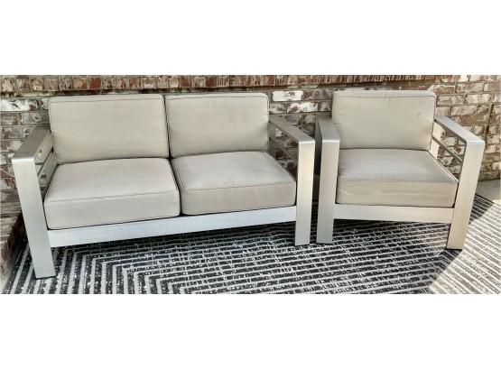 Outdoor Loveseat And Occasional Chair