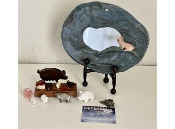 Little Pigs, Pig Mirror, And A Meteorite