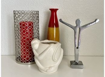 Candle, Planter, Vase, & Figurine