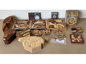 Wood Puzzles And Playing Cards
