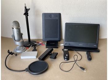 Toshiba Mobile Lcd Monitor, Intuos Pen Tablet, Black Magic Design, Smove Phone Stabilizer, Gyration Mouse, Etc