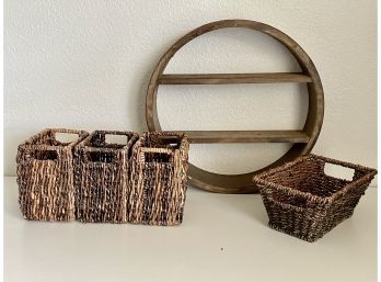 Wall Shelf And Baskets