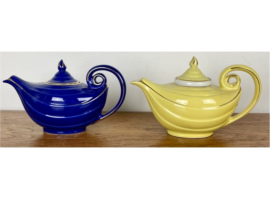 Pair Of Vintage Hall Aladdin 6 Cup Teapots