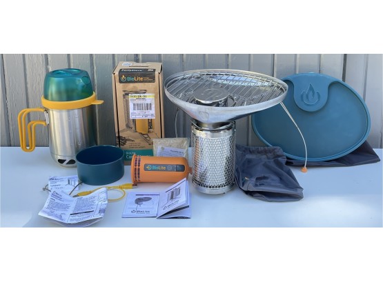 New In Box BioLite Camp Stove With Grill & Kettle Pot