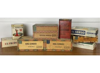 Vintage Tobacco & Cigar Boxes And Tins