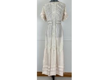 Gorgeous Antique Lace & Cotton Dress