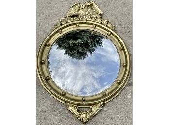 Gold Toned Wall Mirror With Eagle Motif