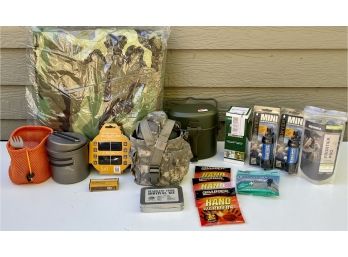 Mess Kit, Water Filters, Canteens, Poncho Liner, Survival Kit, & More