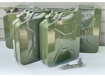 4 20L Metal Gas Cans With 1 Spout