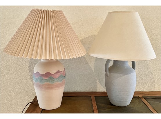 Pair Of Vintage Southwestern Ceramic Table Lamps