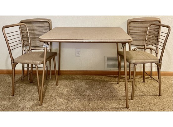 VIntage Cosco Folding Card Table And Chairs